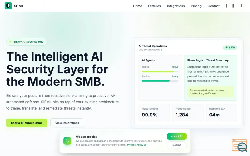 Screenshot of SIEM+