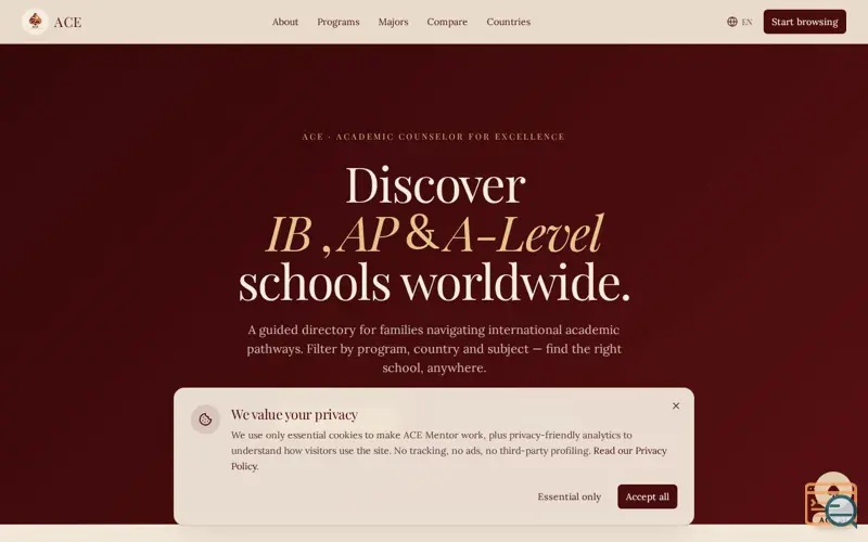 Screenshot of ACE 