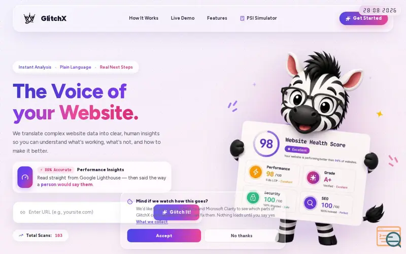 Screenshot of GlitchX