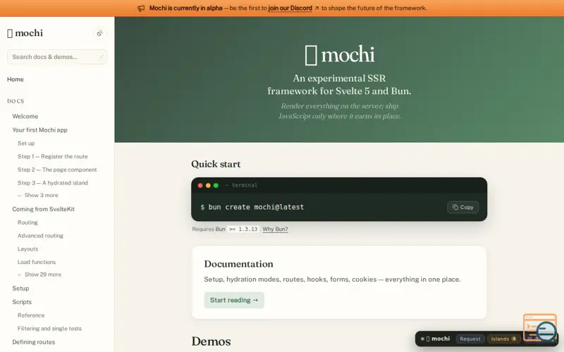 Screenshot of Mochi