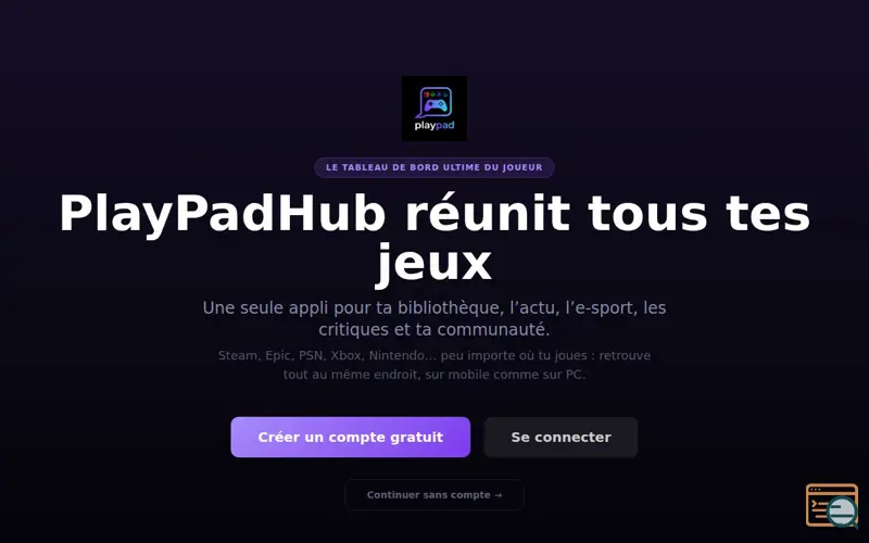 Screenshot of PlayPadHub