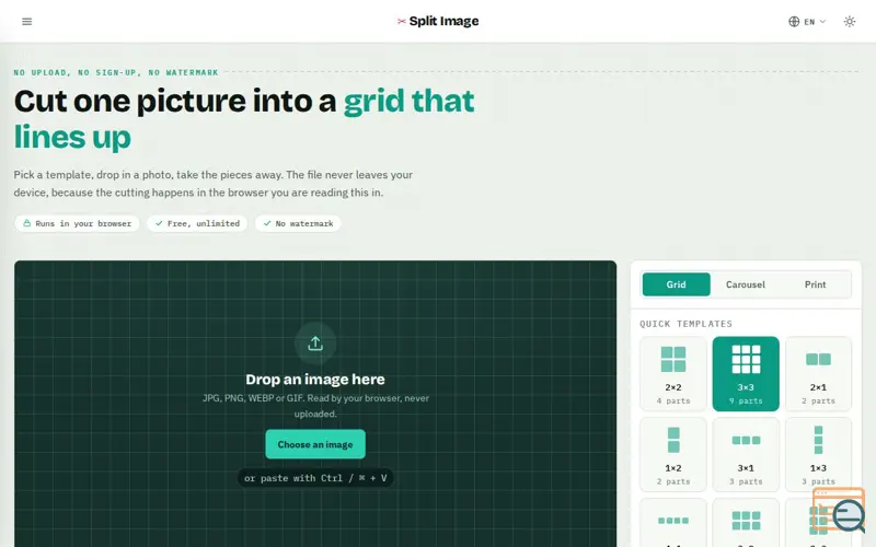 Screenshot of Split Image