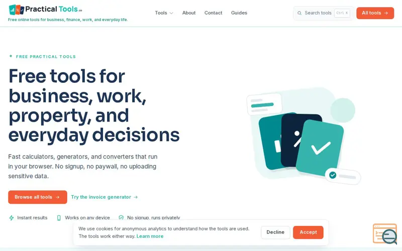 Screenshot of Practical Tools