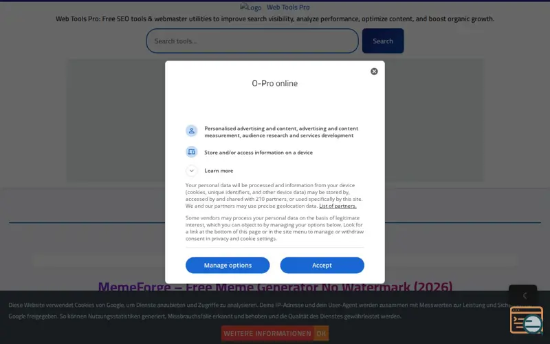 Screenshot of MemeForge - Free Meme Generator