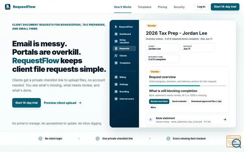 Screenshot of RequestFlow