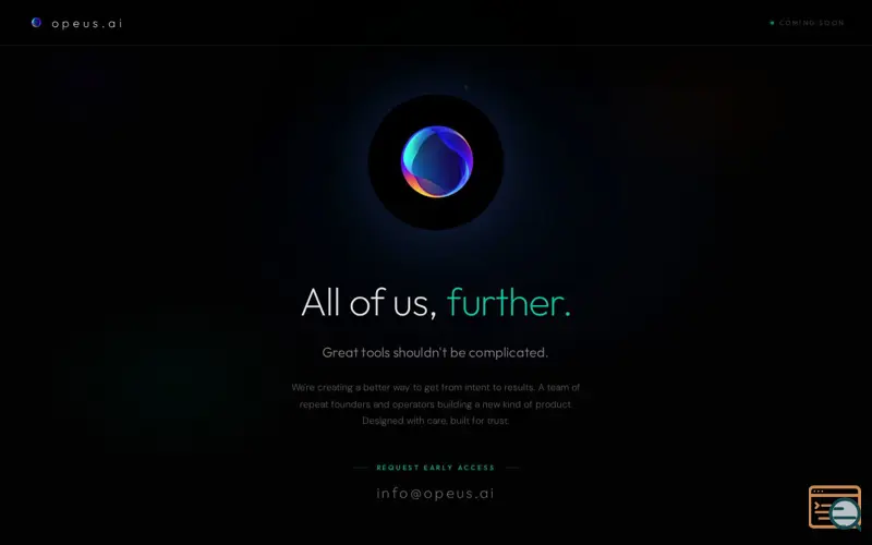Screenshot of opeus.ai