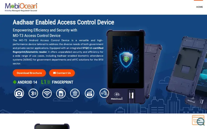 Screenshot of Biometric Device For Attendance MO-T3