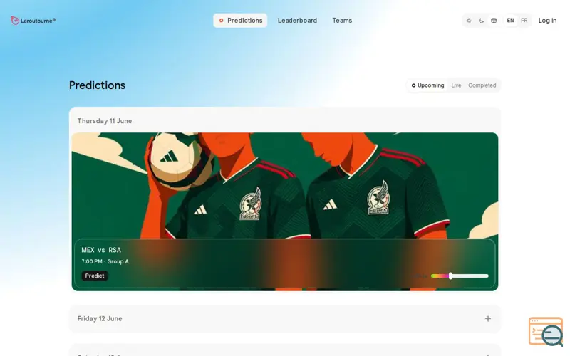 Screenshot of Laroutourne.football