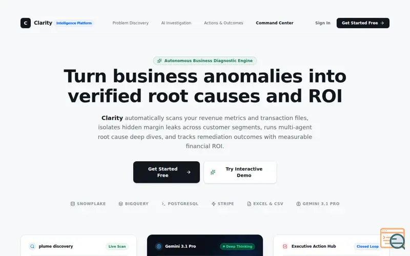 Screenshot of Clarity