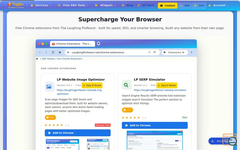 Screenshot of The Professor's Web Design Report Card, a launch using Google Pay