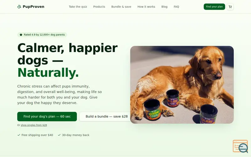 Screenshot of PupProven