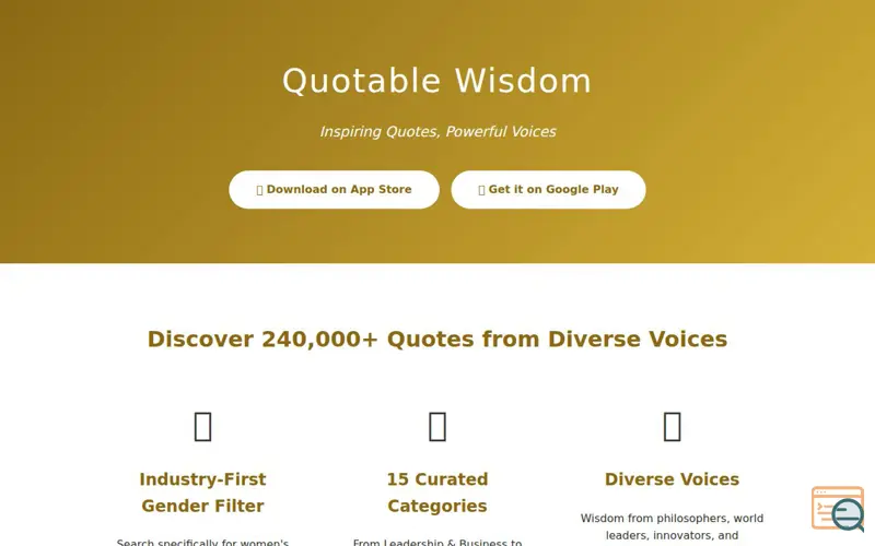 Screenshot of Quotable Wisdom API