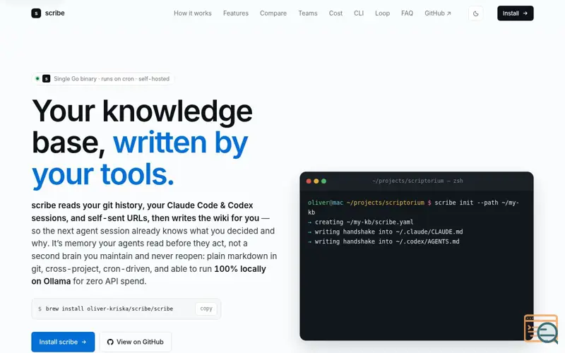 Screenshot of Getscribe
