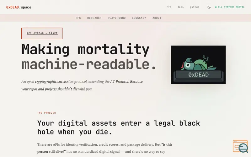 Screenshot of 0xdead