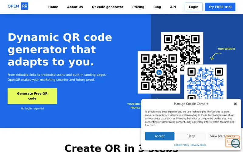 Screenshot of OpenQr