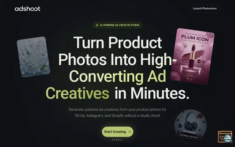 Screenshot of AdShoot