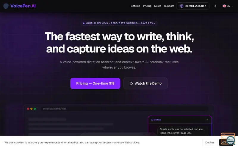 Screenshot of VoicePen AI