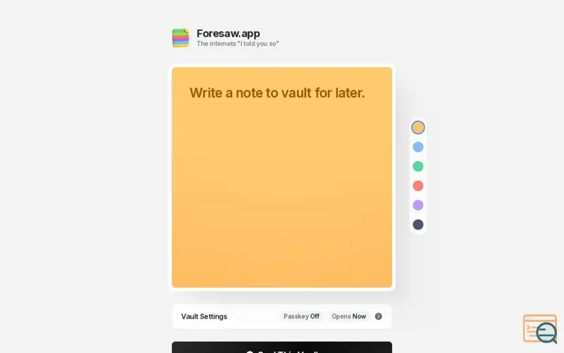 Screenshot of Foresaw.app
