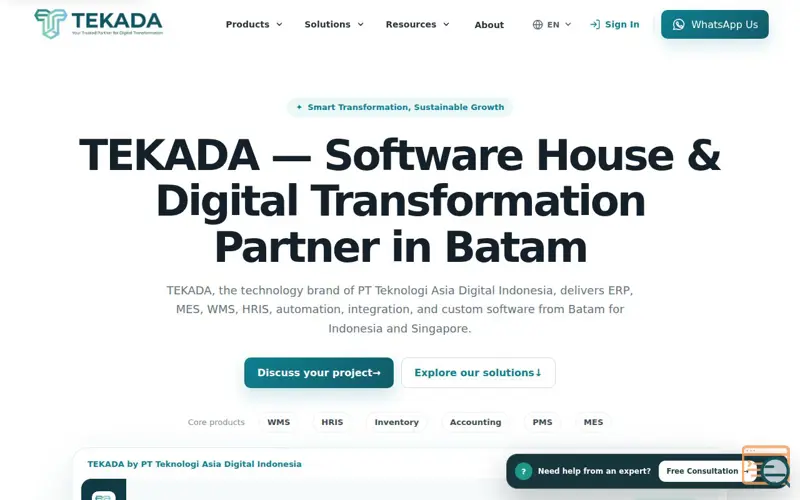Screenshot of TEKADA