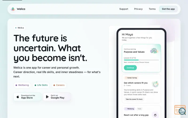 Screenshot of Welica