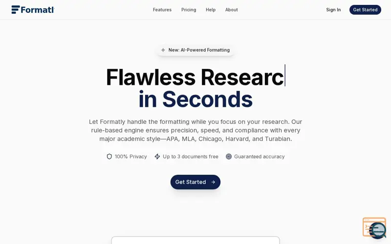 Screenshot of Formatly