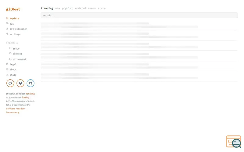 Screenshot of gitGost