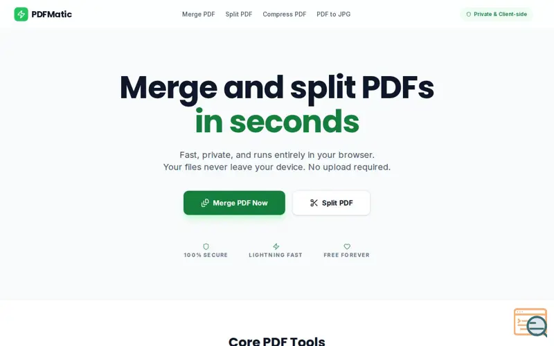 Screenshot of PDFMatic