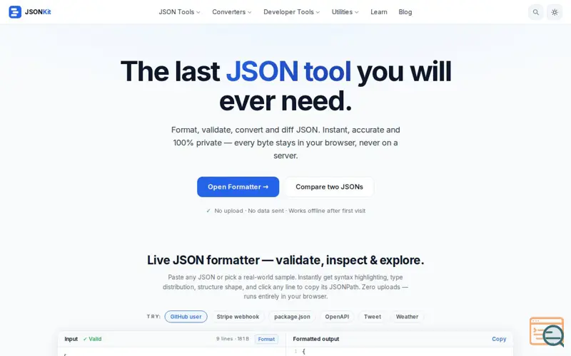 Screenshot of JSONKit