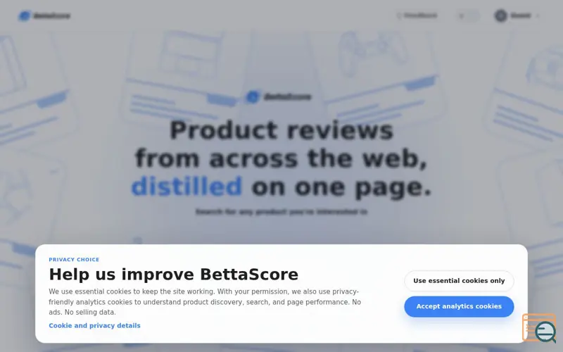 Screenshot of Bettascore