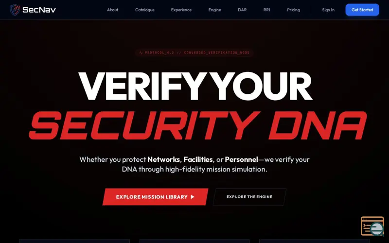 Screenshot of SecNav — Security Skill Verification