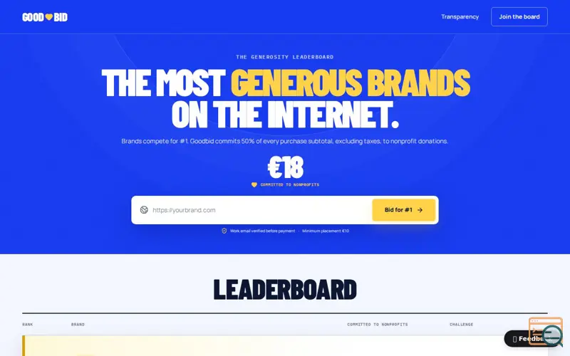 Screenshot of Goodbid