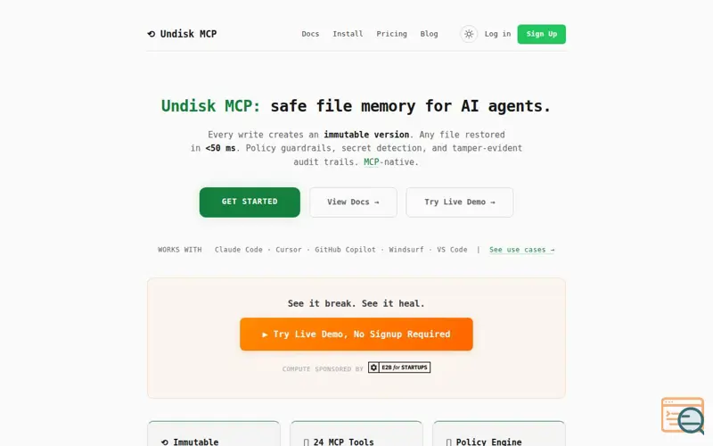 Screenshot of Mcp, a launch using Cloudflare Stream