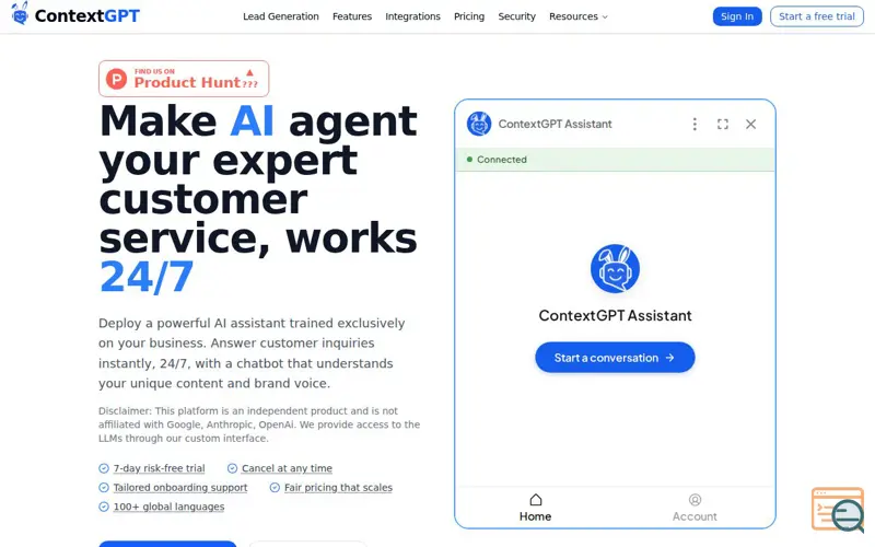 Screenshot of ContextGPT