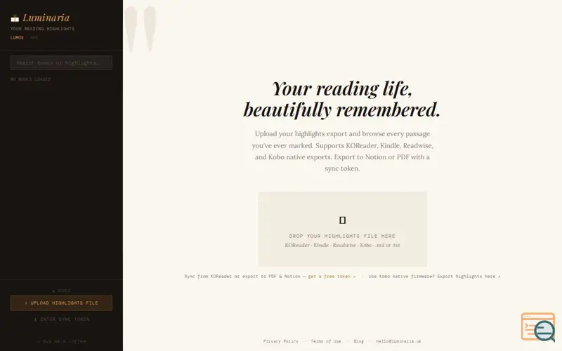 Screenshot of Luminaria