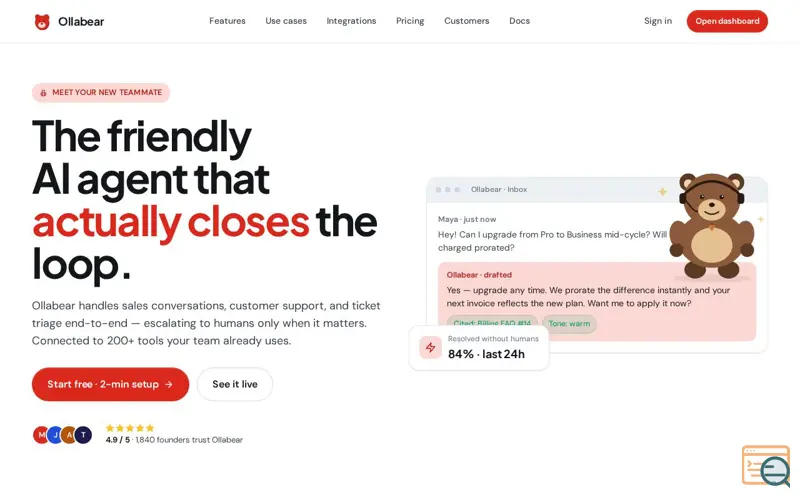 Screenshot of Ollabear