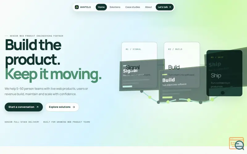 Screenshot of Build, Maintain & Scale