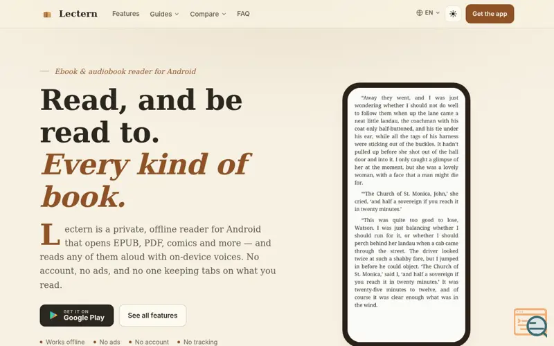 Screenshot of Lectern