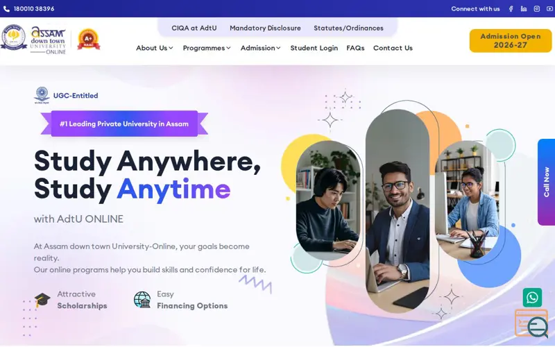Screenshot of AdtU Online