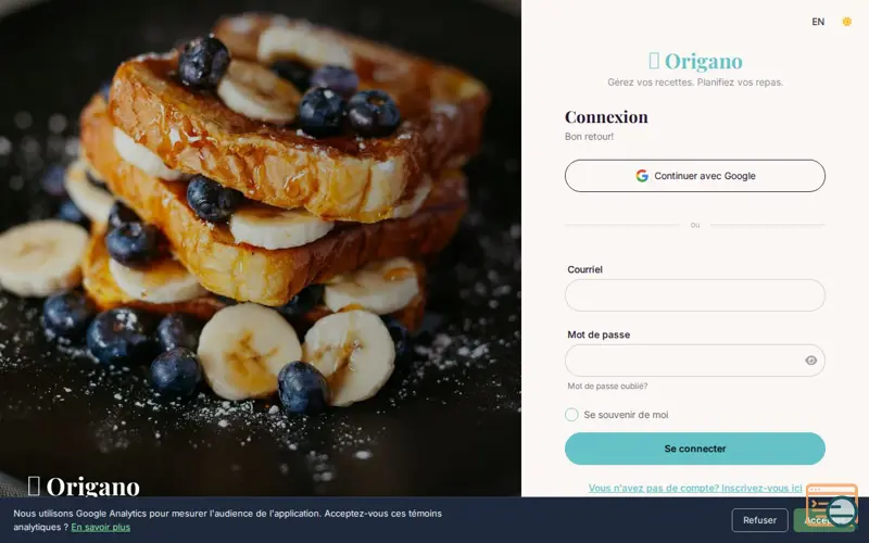 Screenshot of Origano
