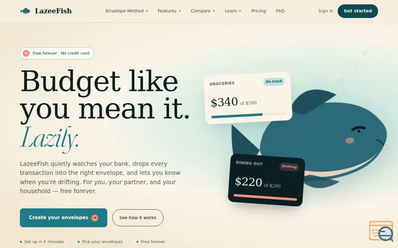 Screenshot of LazeeFish, a launch using Plaid
