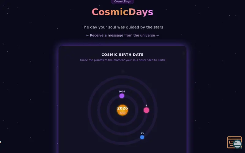 Screenshot of Cosmic Days
