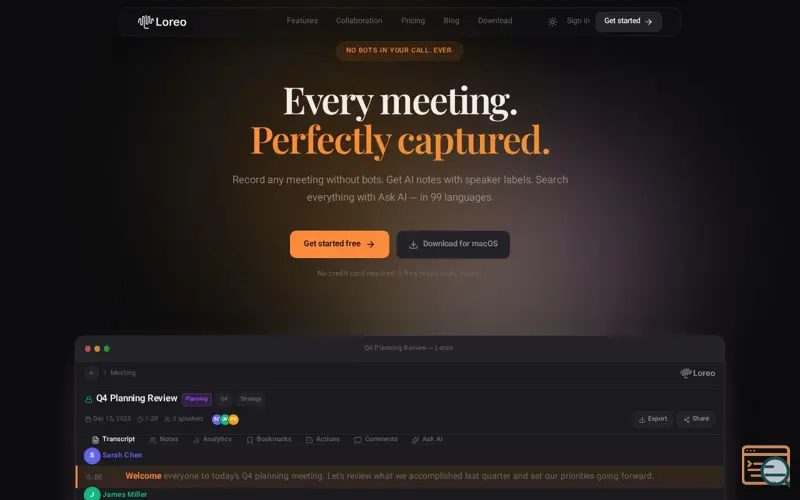 Screenshot of Loreo