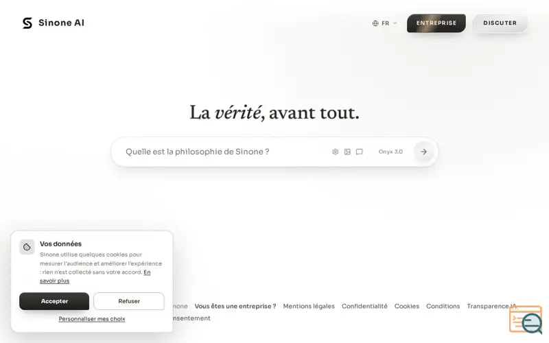 Screenshot of Sinone AIA