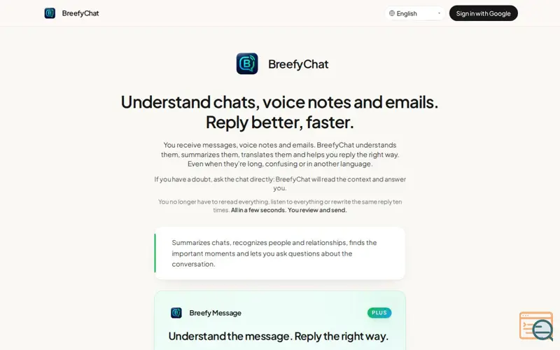 Screenshot of BreefyChat
