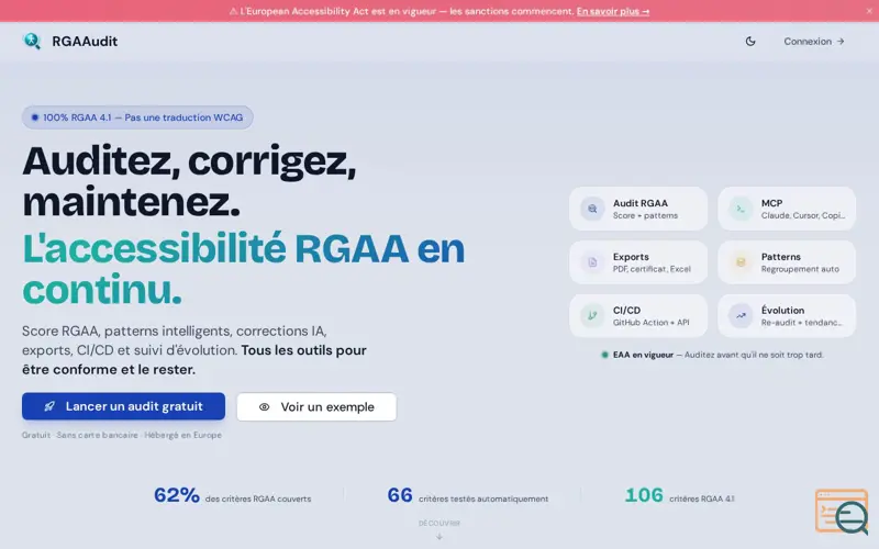 Screenshot of RGAAudit