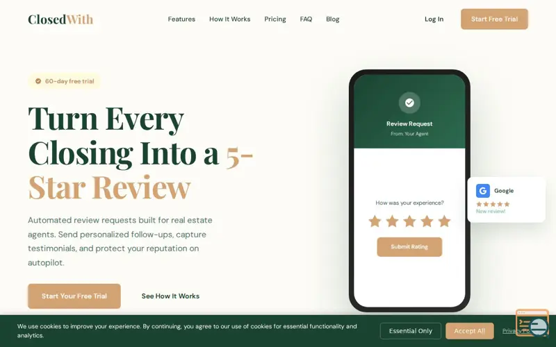 Screenshot of ClosedWith