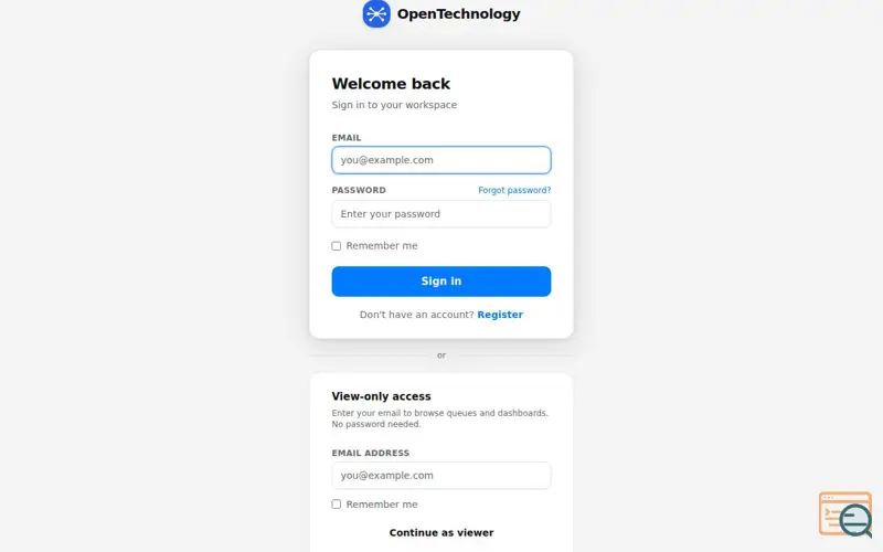 Screenshot of OpenTechnology