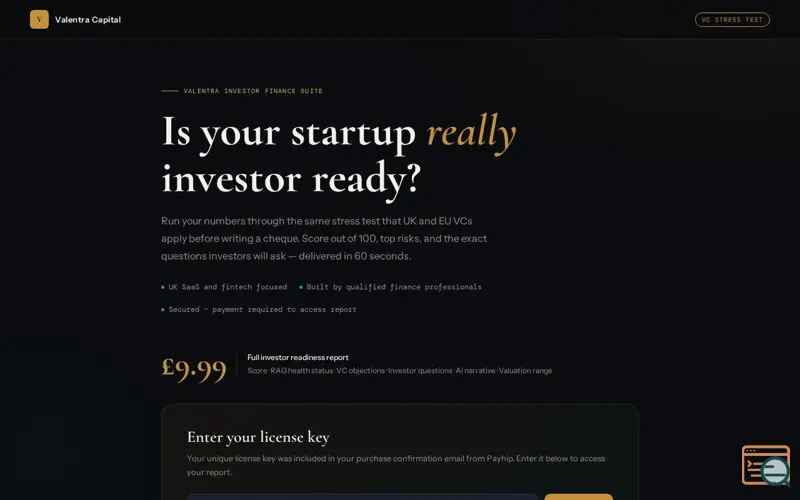 Screenshot of Valentra VC Stress Test