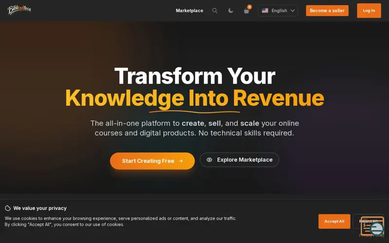 Screenshot of Bibliowlteca