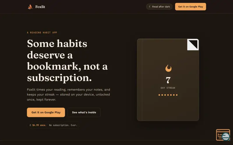 Screenshot of Foxlit